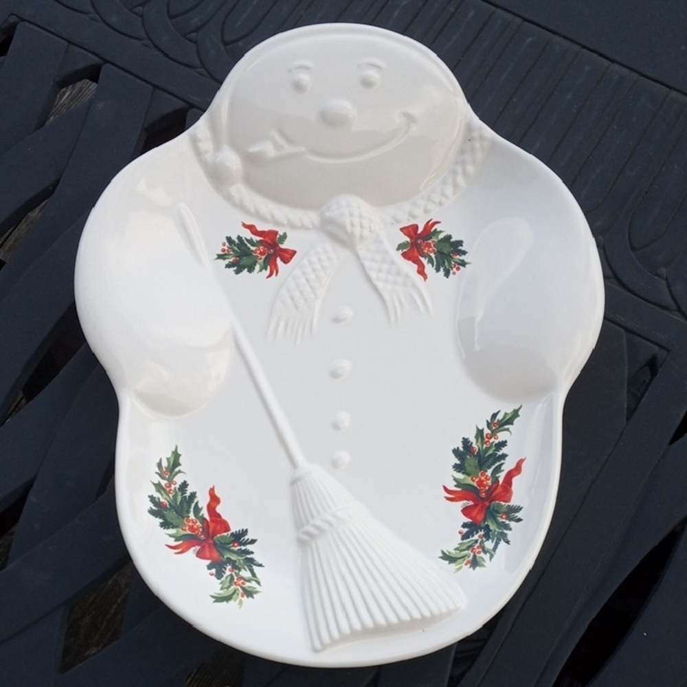 Pfaltzgraff Christmas Heritage Snowman Platter